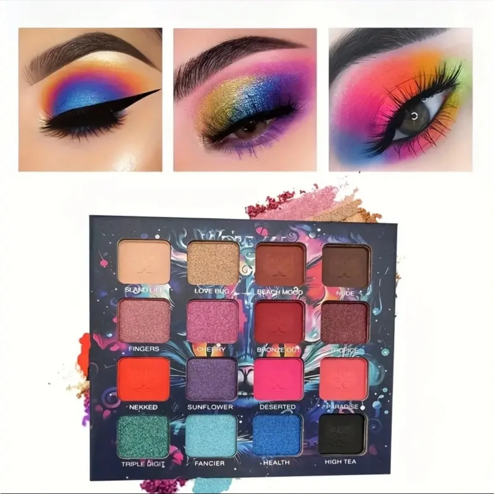 🆕 16-Color Eyeshadow Palette - Cat King Edition, Matte & Shimmer Finishes